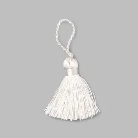 Pompon houppe  Twist  [40 mm] - blanc